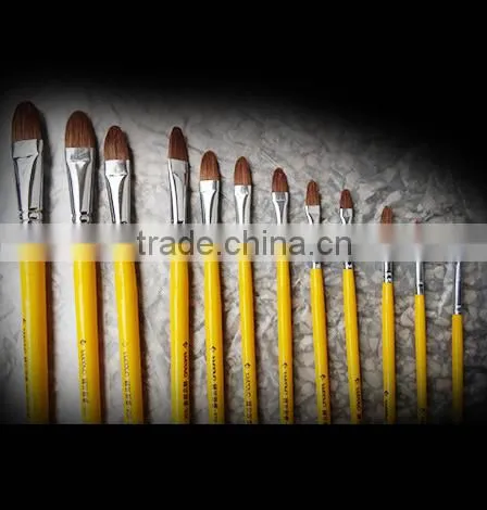 nylon hair artist paint brush set Watercolor Acrylic Oil painting Art Painting Brush Handle Brush Oil Acrylic Brush