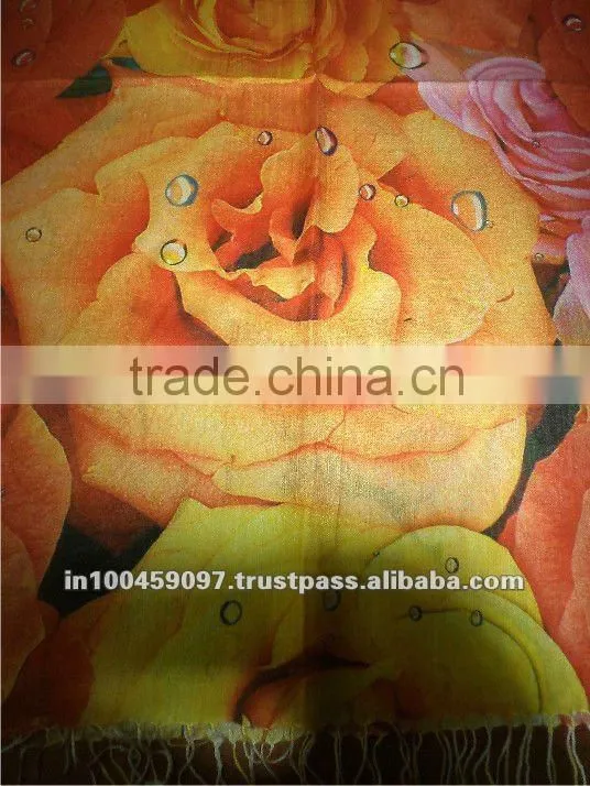 Wool printed shawls for women