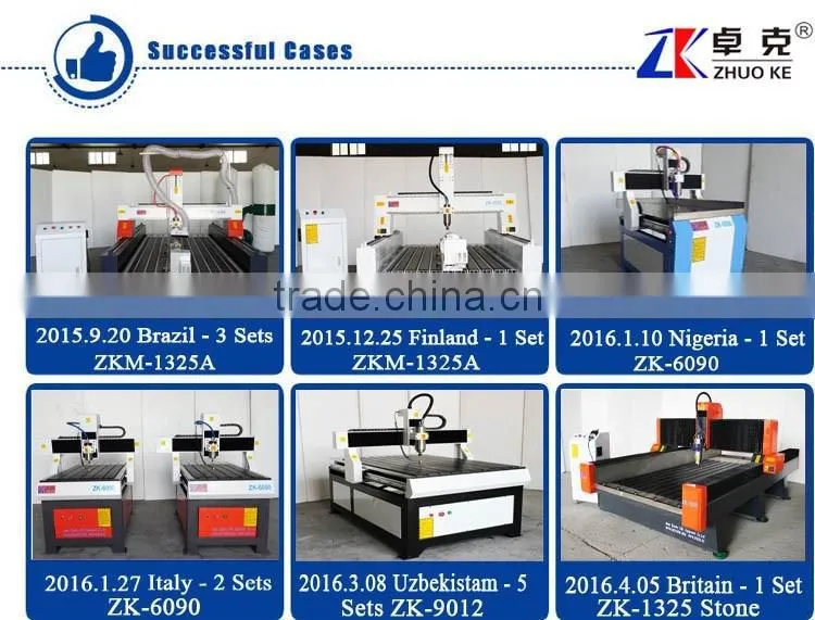 Hybird Servo Motor Small CNC Router Machine For Aluminum Copper Wood ZK-6090 With Wireless Handwheel Mach3 Control System
