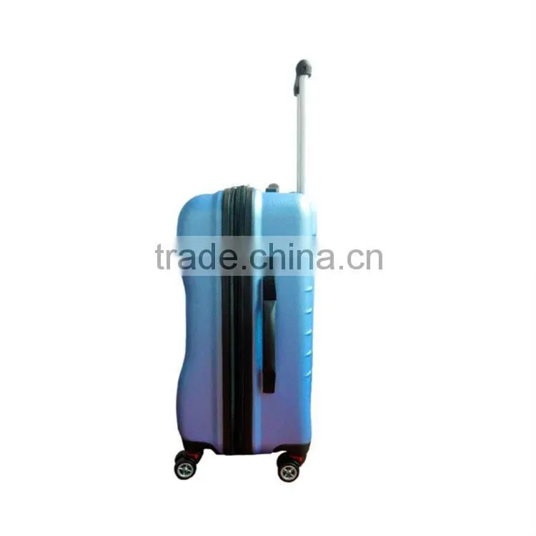 2015 china supplir abs trolley case with 8 wheels ( 3 pcs )/hard abs trolley case/abs pc trolley case