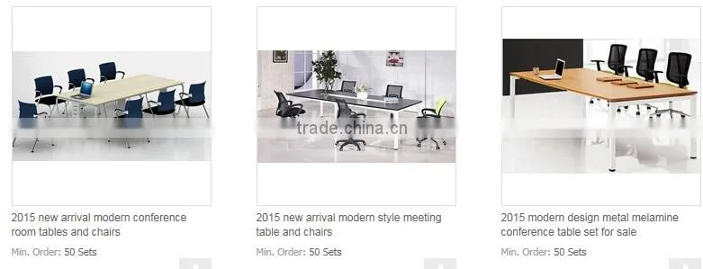 2015 newest style wood conference table with metal leg