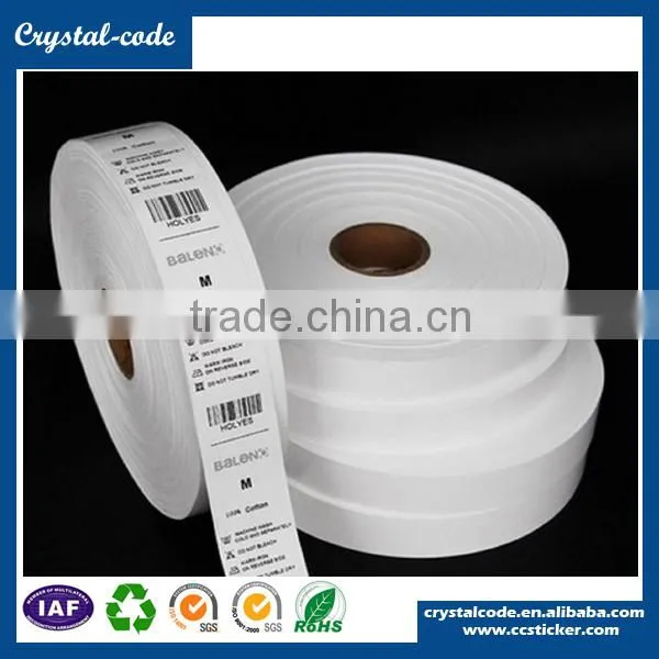 2015 Hign density clothing low minimum Custom White Background nylon label