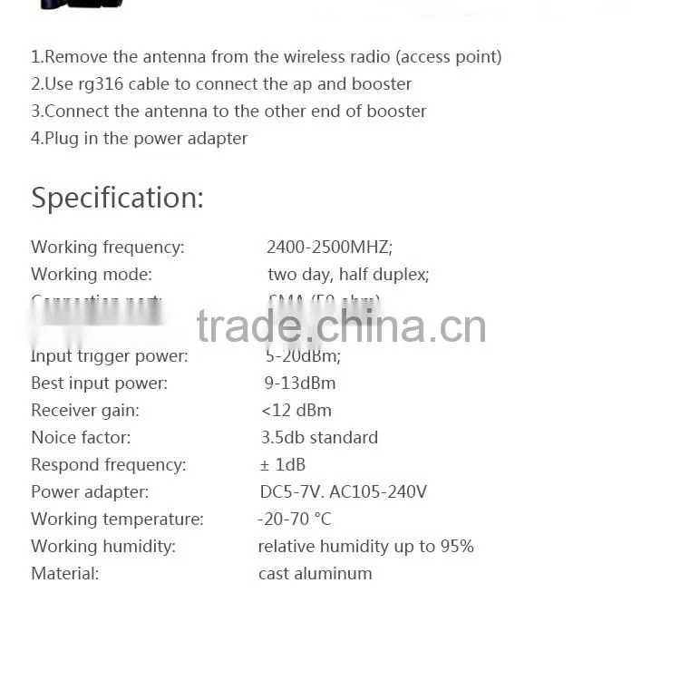 silver color metal indoor and outdoor signal amplifier for WiFi coverage