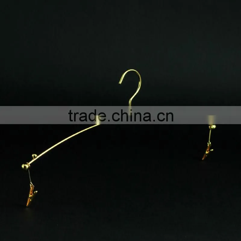 Japanese Metallic Lingerie Hanger with Clips for Luxury Sports Wear