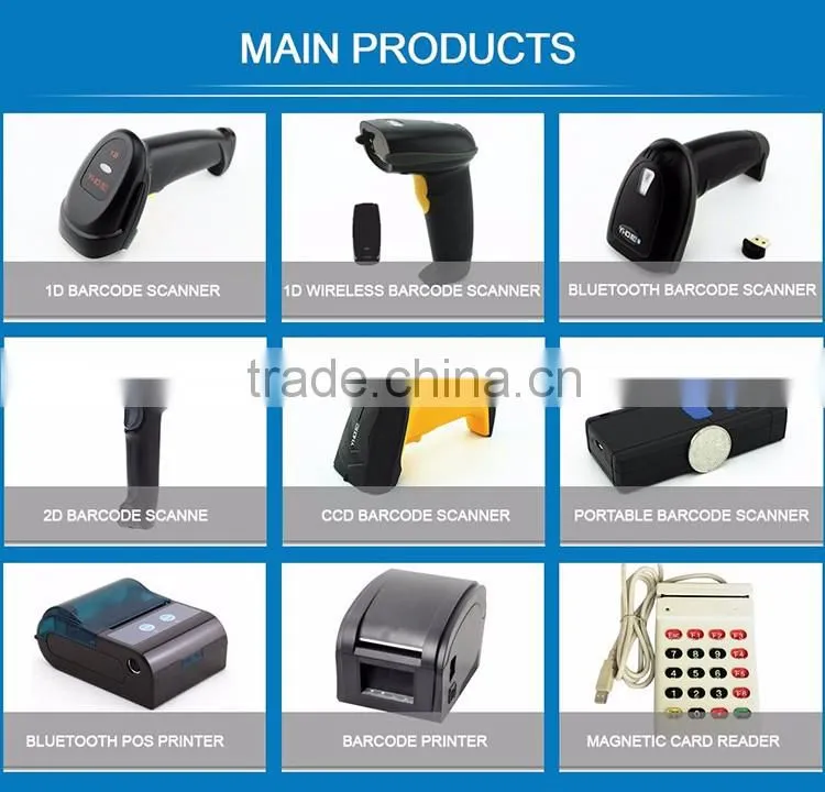 YHD Bluetooth wireless Handheld Rugged portable barcode scanner with memory