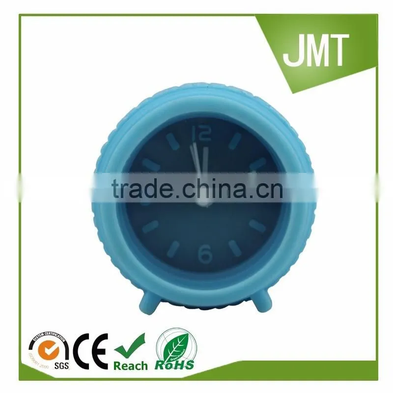 Unique design small tyre shape silicone alarm clock