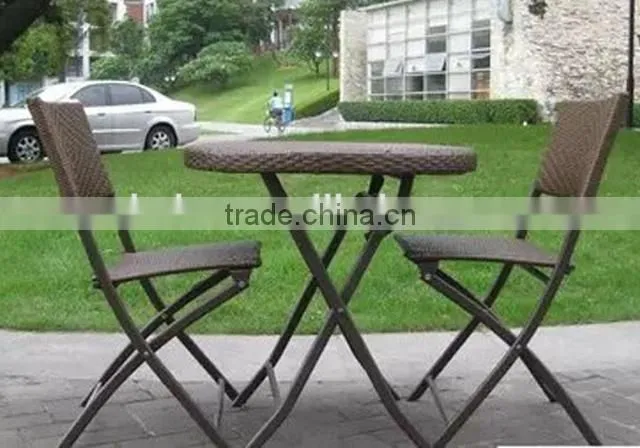 leisure garden pe rattan outdoor folding chair