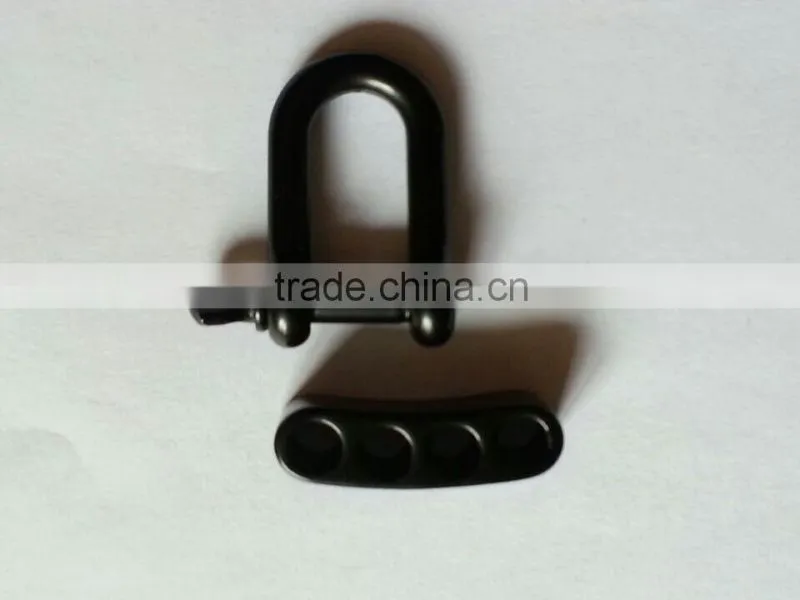 304 grade stainless steel black adjustable D shackle