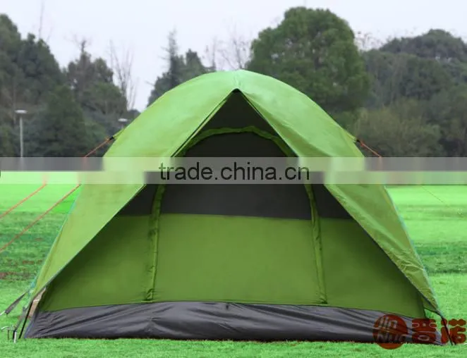3 person Double door fiberglass pole camping/travelling tent