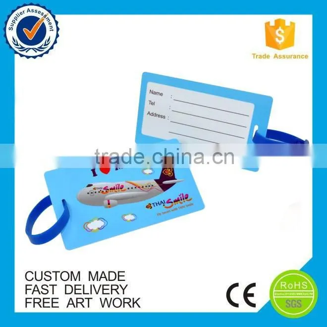 custom logo rectangle soft pvc golf bag tag