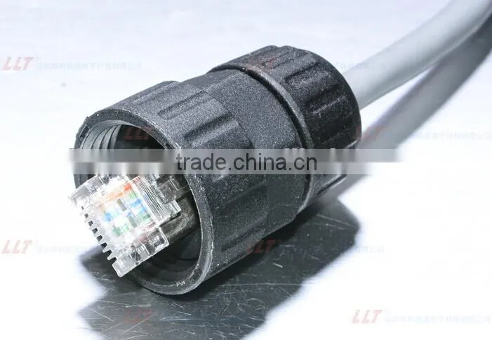 LLT high quality IP67 RJ45 connector waterproof Cat 5e cable connector