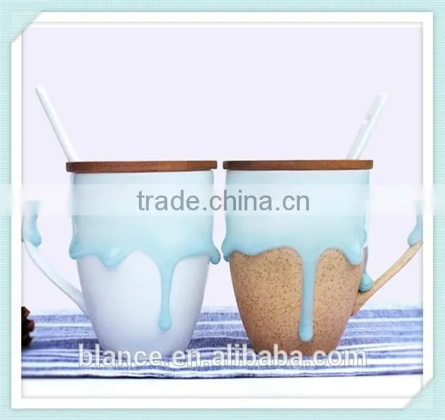ceramic overflow mug melting design coffee cup