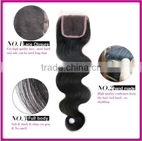 3PCS Hair Weft and Lace Closure, Factory Price, Virgin Brazilian Bodywave Hair Weaving