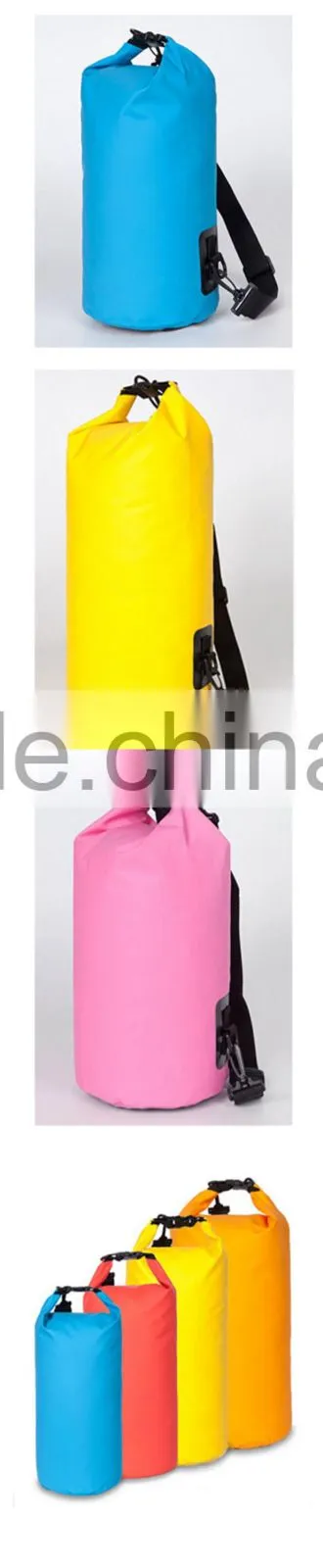 Tarpaulin Waterproof Floatable Dry Bag With Shoulder Straps for Outdoor Camping