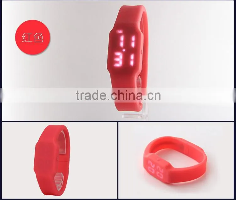 Silicone LED watch USB disk function Temperature detection watch W1S