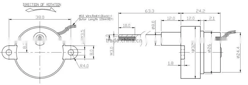 2015 unique style Promotion personalized gear box motor dc cw ccw