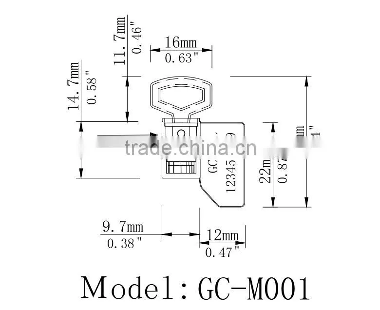China Supplier High Security Plastic Seals GC-M001