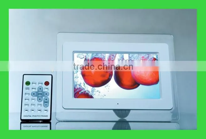 frame glass photo frame with shine piano ABS frame 7inch