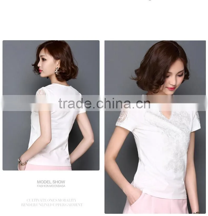 Coat pure color v-neck top half sleeve cultivate one's morality