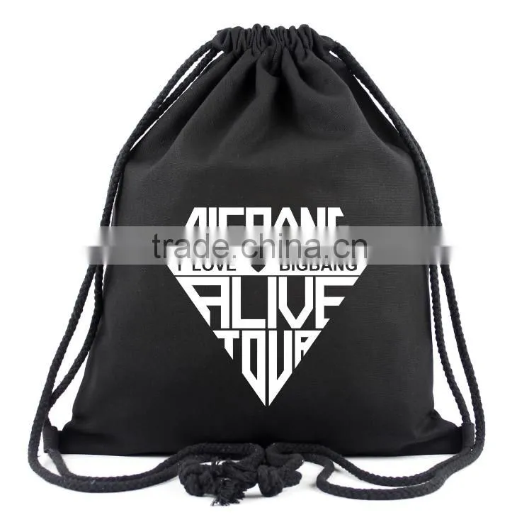 Customized Cotton Drawstring Punch calico drawstring bag