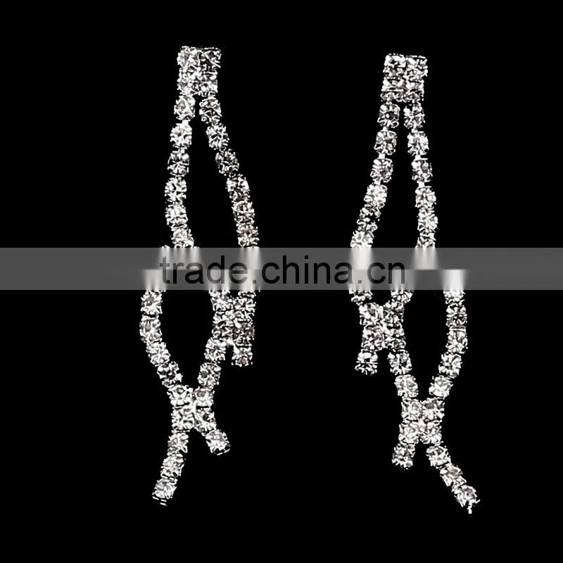 Romantic Women Silver plated Tiara and Necklaces Earrings made in china