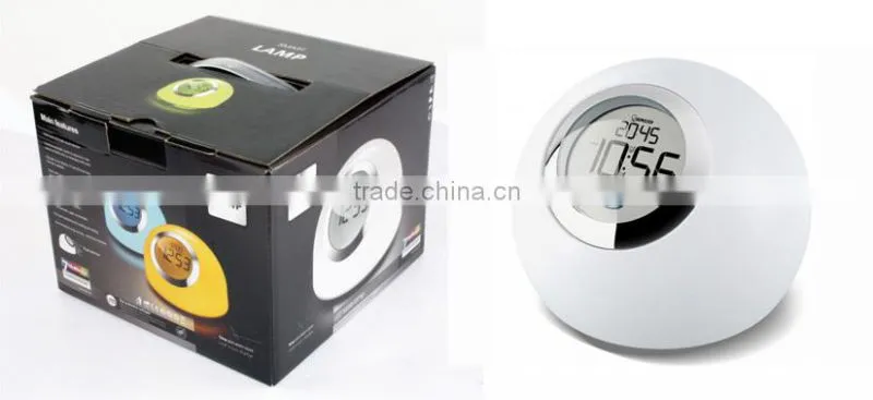 Touch Control Glowing LED Color Change Digital Alarm Clock With Snooze Function