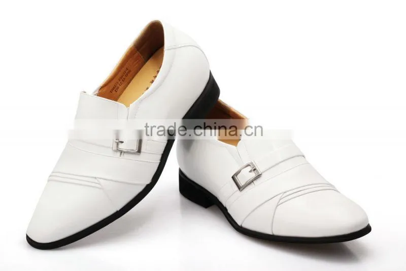 Latest Model Men White Dress Shoes Genuine Leather Wedding Shoes