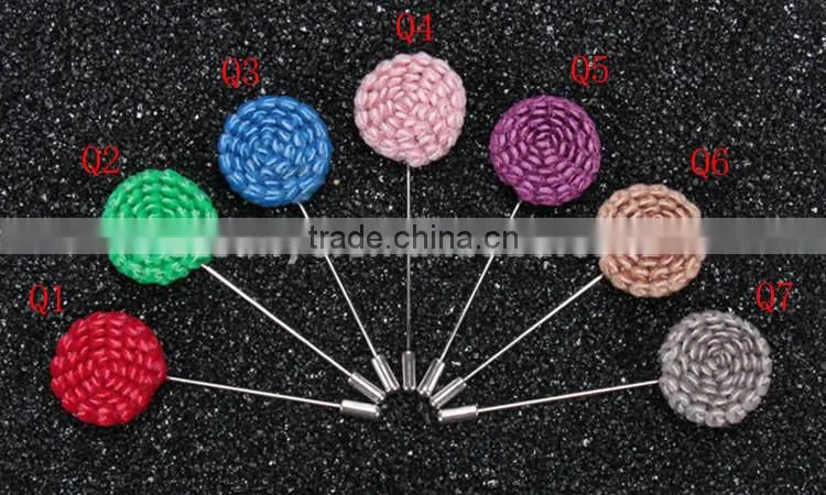 small size hand made rose flower pins for man suit red LAP061