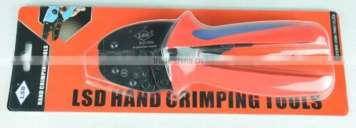 CE ROHS experience production 10years LSDgood qutails pliers non-insulated open plug-type connector S-0125B hand crimping tools