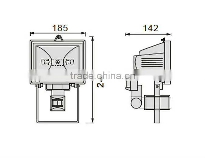 IP44 PIR Sensor Halogen Floodlight 500w DJ-H110