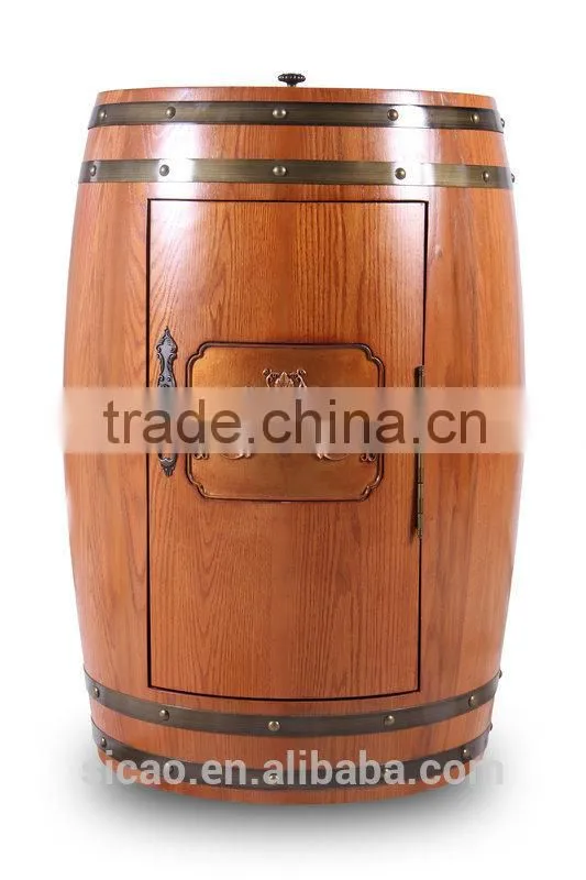 New design 18 bottles Oak wooden barrel wine cooler