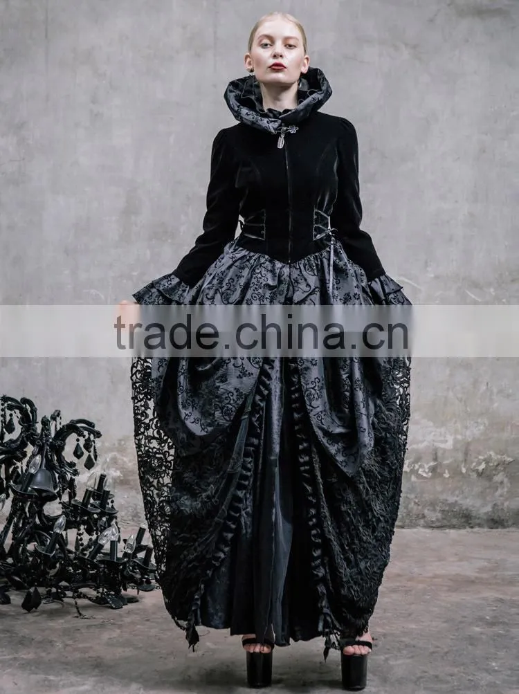 Devil fashion 2015 ladies gothic coat in autumn CT005