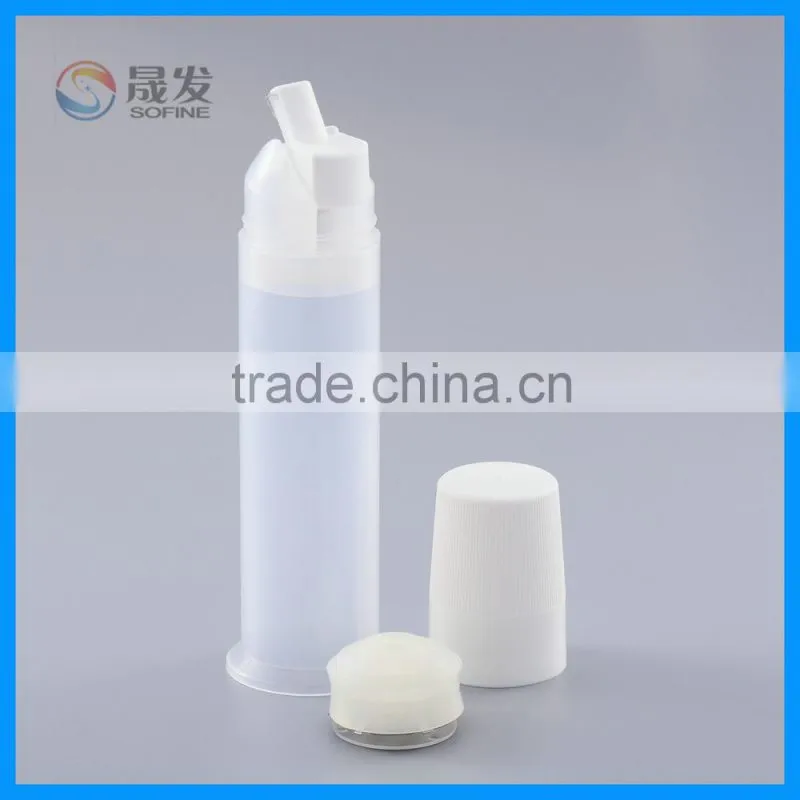 100g Empty plastic airless pump toothpaste bottle