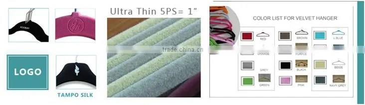 Cheap wholesale velvet tie hanger, multifunctional flocked scarves hanger