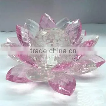 hot sale colorful k9 crystal lotus flower, crystal gifts, crystal decoration