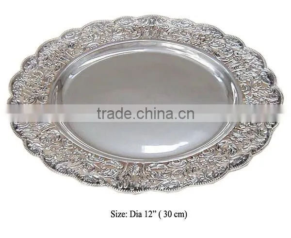 Designer Hot wedding silver charger plate