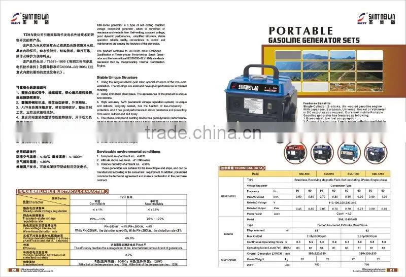 Protable gasoline generator sets
