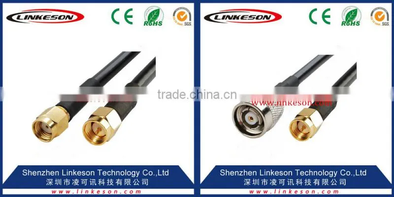 N jack to plug connector for RG58 pigtail cable