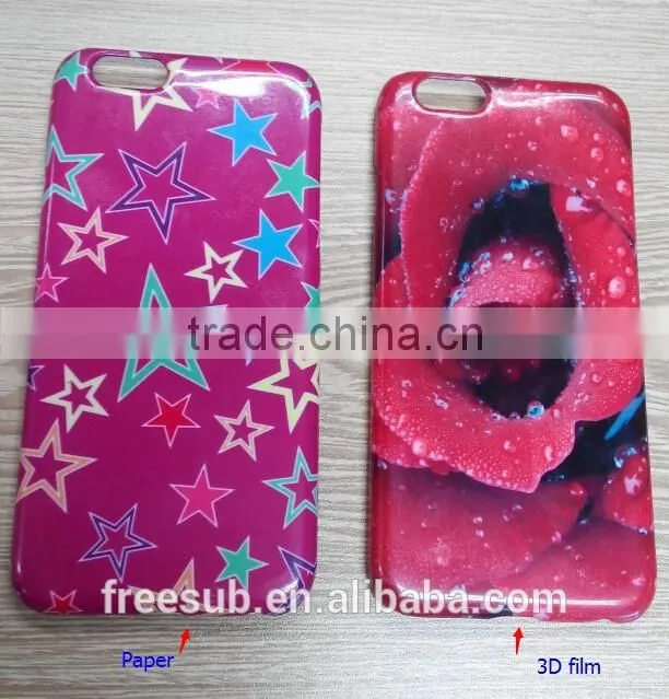 3D sublimation films for 3D phone covers case blank Film for 3D sublimation transfer machine 3D Sublimation