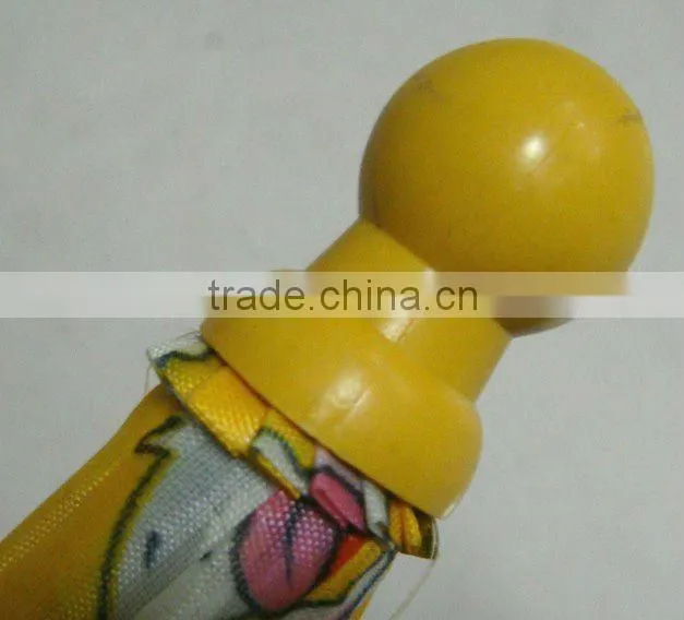 19" duck design yellow small kid umbrella with whistle