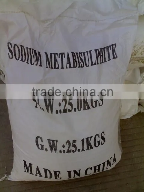 sodium pyrosulfite anhydrous , food grade sodium pyrosulfite , 98% sodium metabisulfite