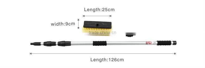 5 corner brush head water through car brush water flow auto brush
