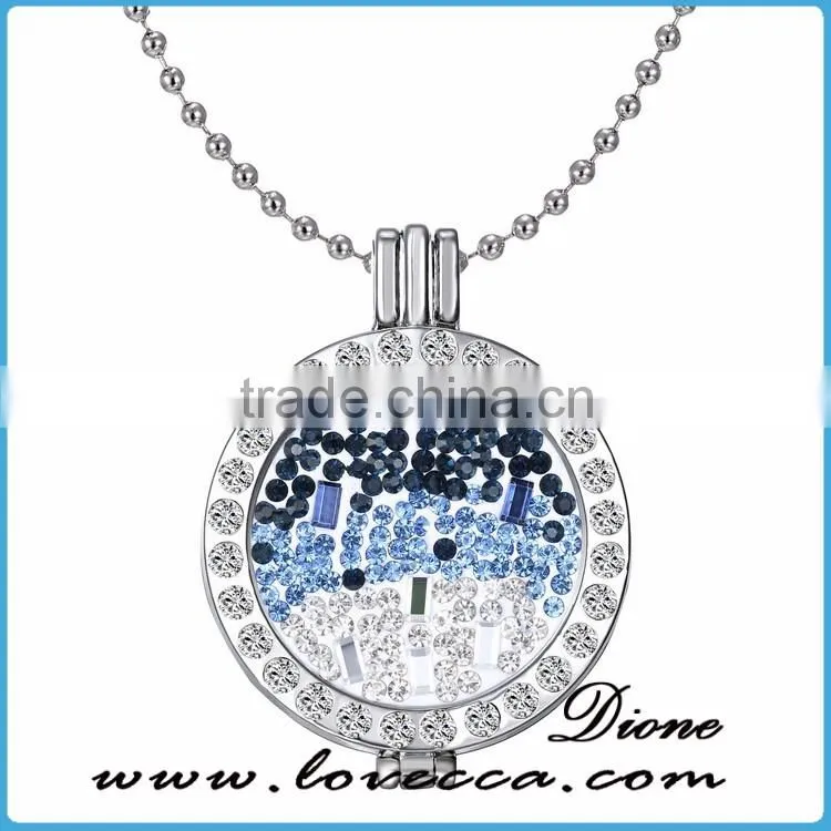 2016 Hot sell latest changeable design pendant necklace diy coin necklace