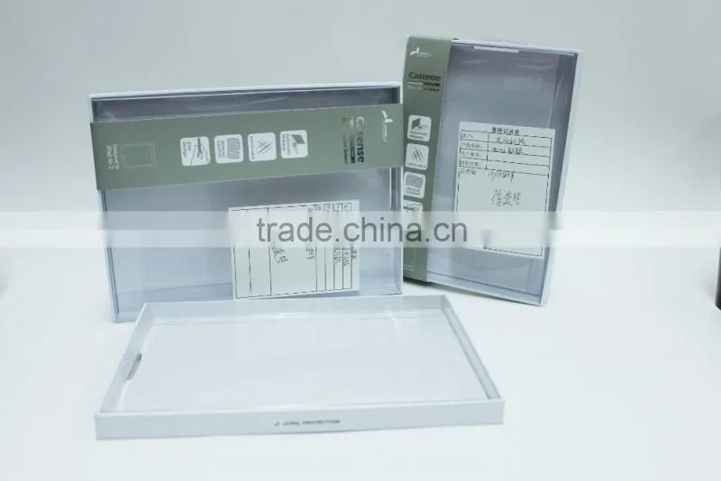 White cardboard paper box with PVC window