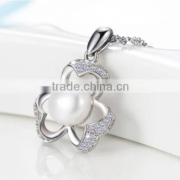 New Fashion Flowers Pendant 925 Sterling Silver Necklace