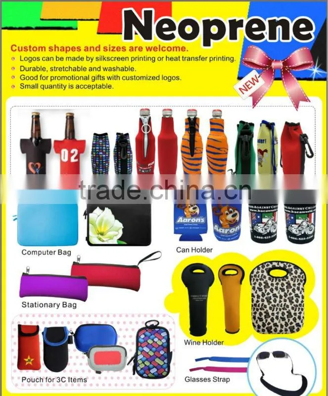 manufacture custom neoprene wine bottle cooler sleeve