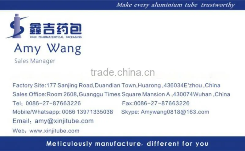 shoe cream and polish aluminum tube packaging