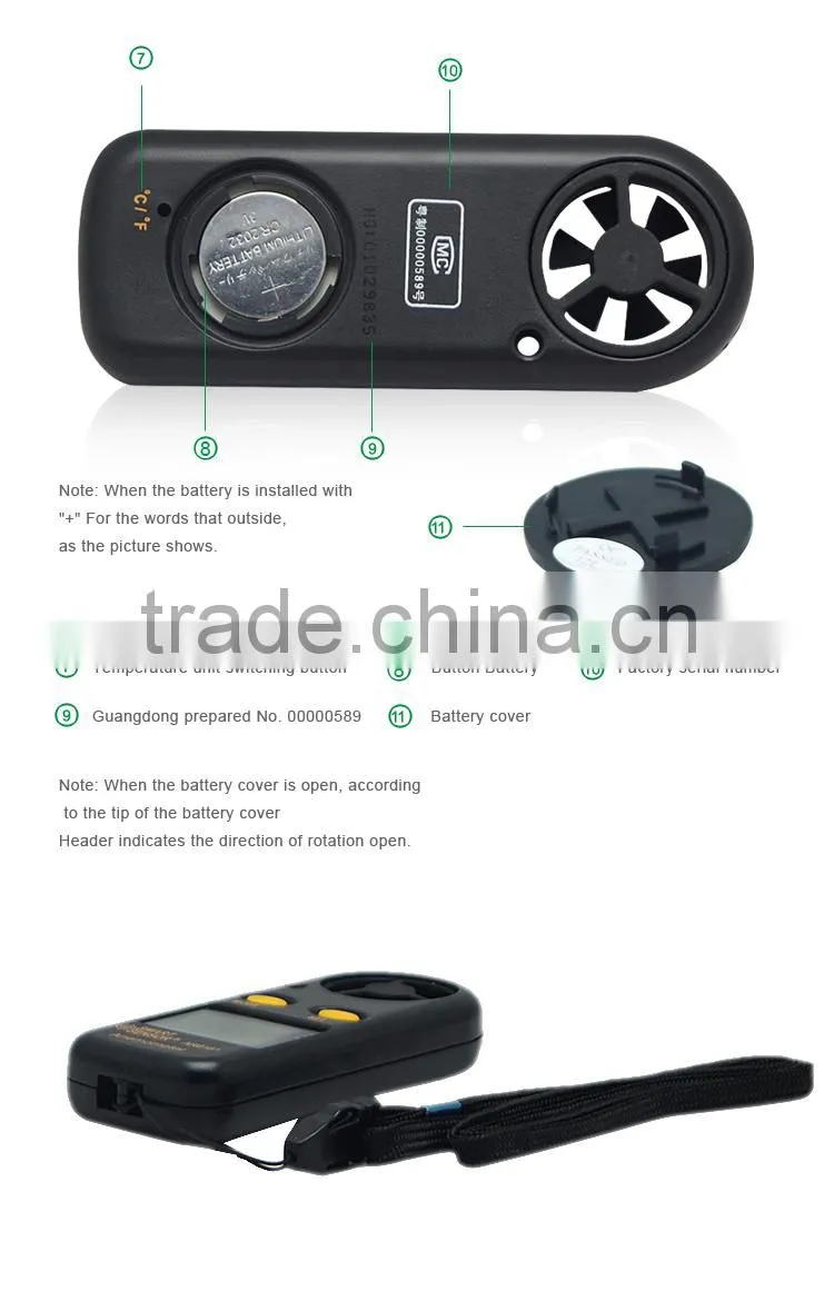 Digital Air Flow Meter handheld Wind Speed Meter Portable Air Velocity Meter Digital Anemometer