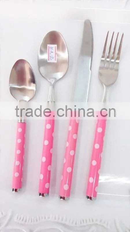 Colorful Plastic Handle Stainless Steel Cutlery set