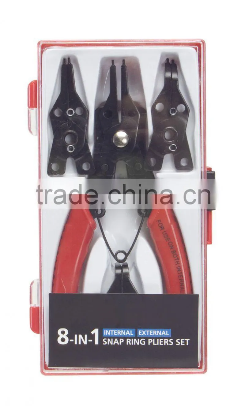 internal external circlip circlip pliers 8-in-1 Universal Snap Ring Pliers Set